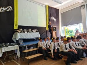 Students participating in a school event at Inchmarlo.