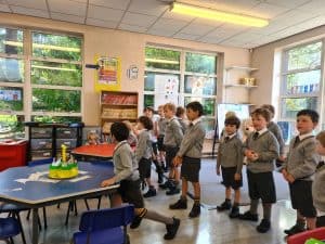 Children engaging in classroom activities at Inchmarlo preschool.