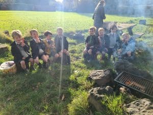 Children enjoying outdoor activities at Inchmarlo estate.
