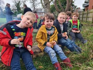 Children enjoying outdoor activities at Inchmarlo in Scotland, ideal for family visits and nature exploration.