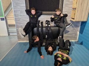 Children playing and exercising in Inchmarlo community gym for active lifestyle.