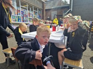 Children enjoying outdoor activities at Inchmarlo School.