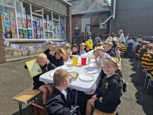 Children enjoying outdoor school event at Inchmarlo.