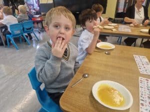 Children enjoying meal at Inchmarlo with family-friendly environment.