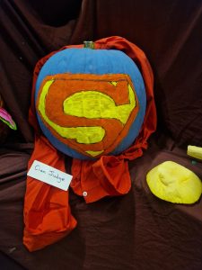 Colorful Superman-themed backpack with vibrant design and comfortable straps.