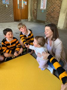 Children engaging with staff at Inchmarlo Residential Care Home.