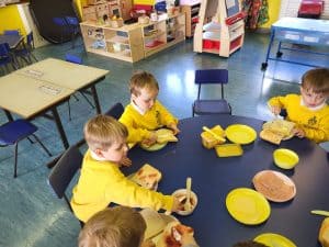 Children engaging in creative play at Inchmarlo preschool.