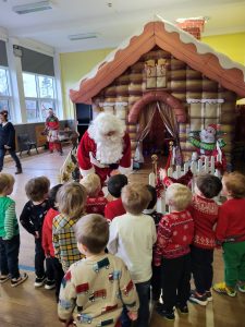 Children's holiday event at Inchmarlo with Santa Claus and Christmas activities.