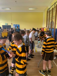 Students engaged in classroom activity at Inchmarlo School in Scotland.