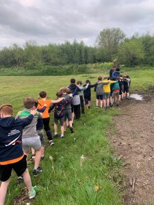 Children outdoor team activity at Inchmarlo, Scotland’s scenic estate.