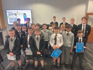 Students in school uniforms attending Inchmarlo educational visit, showcasing facilities.