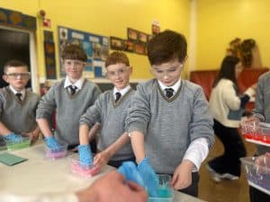 Students enjoying hands-on activities at Inchmarlo School.