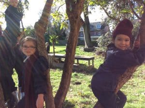 Beautiful outdoor scene at Inchmarlo with children enjoying nature.