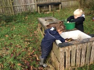 Children playing at Inchmarlo outdoor area.