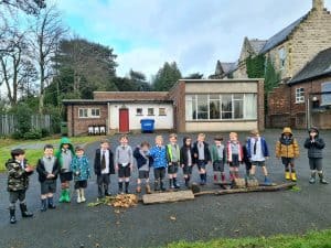 Children outdoor classroom at Inchmarlo School for learning and activities.