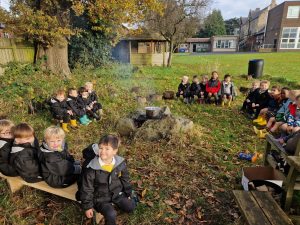 Children enjoying outdoor learning and activities at Inchmarlo.