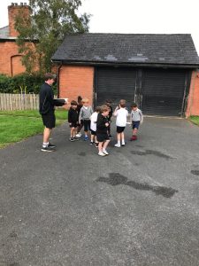 Children learning outside at Inchmarlo School.