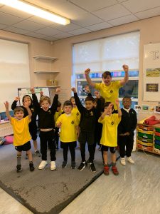 Happy children playing at Inchmarlo School classroom.