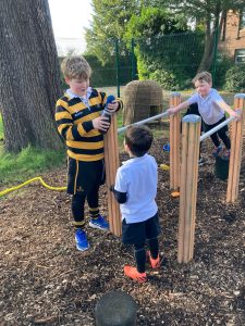 Children enjoying outdoor play at Inchmarlo Community Park in Aberdeen.