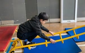 Children's outdoor play equipment at Inchmarlo community park.