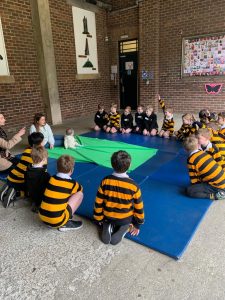 Children participating in a classroom activity at Inchmarlo, a Scottish educational facility.