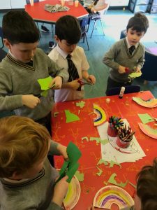 Children engaging in fun arts and crafts activities at Inchmarlo.