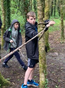 Children exploring nature at Inchmarlo Forest, outdoor activities, and woodland adventures.