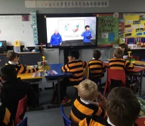 Interactive teaching session at Inchmarlo School in Scotland.