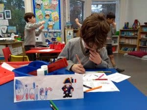 Young children engaging in classroom activities and learning.